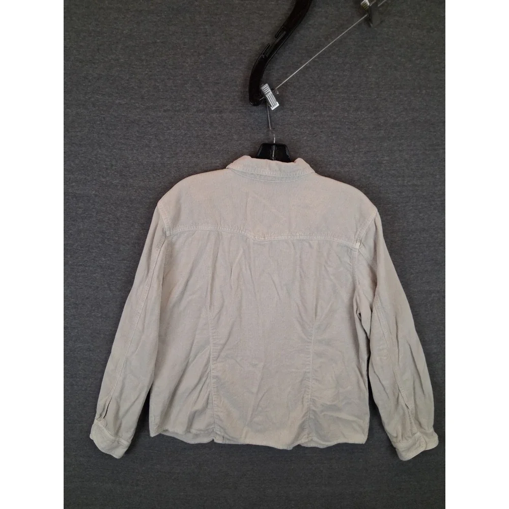 Gramicci Womens Shirt‎ XL Beige Corduroy Button Up VTG USA Made Original Freedom